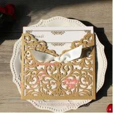 Unique Pearl Gold Laser Cut Invitations Philippines